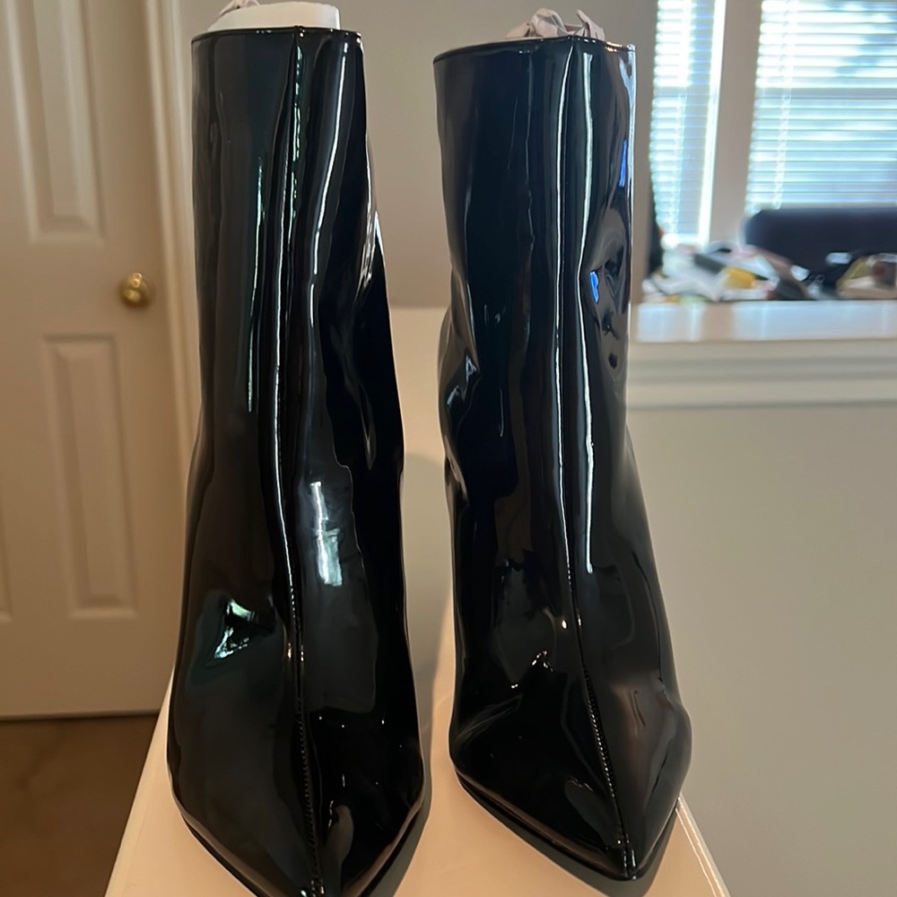 Brand new patent leather bootie